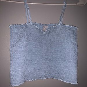 Baby Blue Ribbed Aerie Tank Top